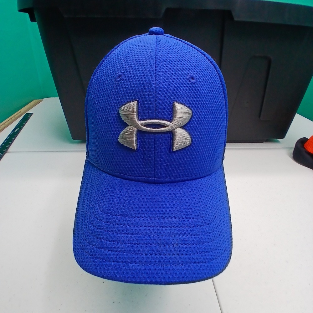 Under Armour Blitzing Hat M/L Blue Sporty Athleisure Stretch Fit Cap